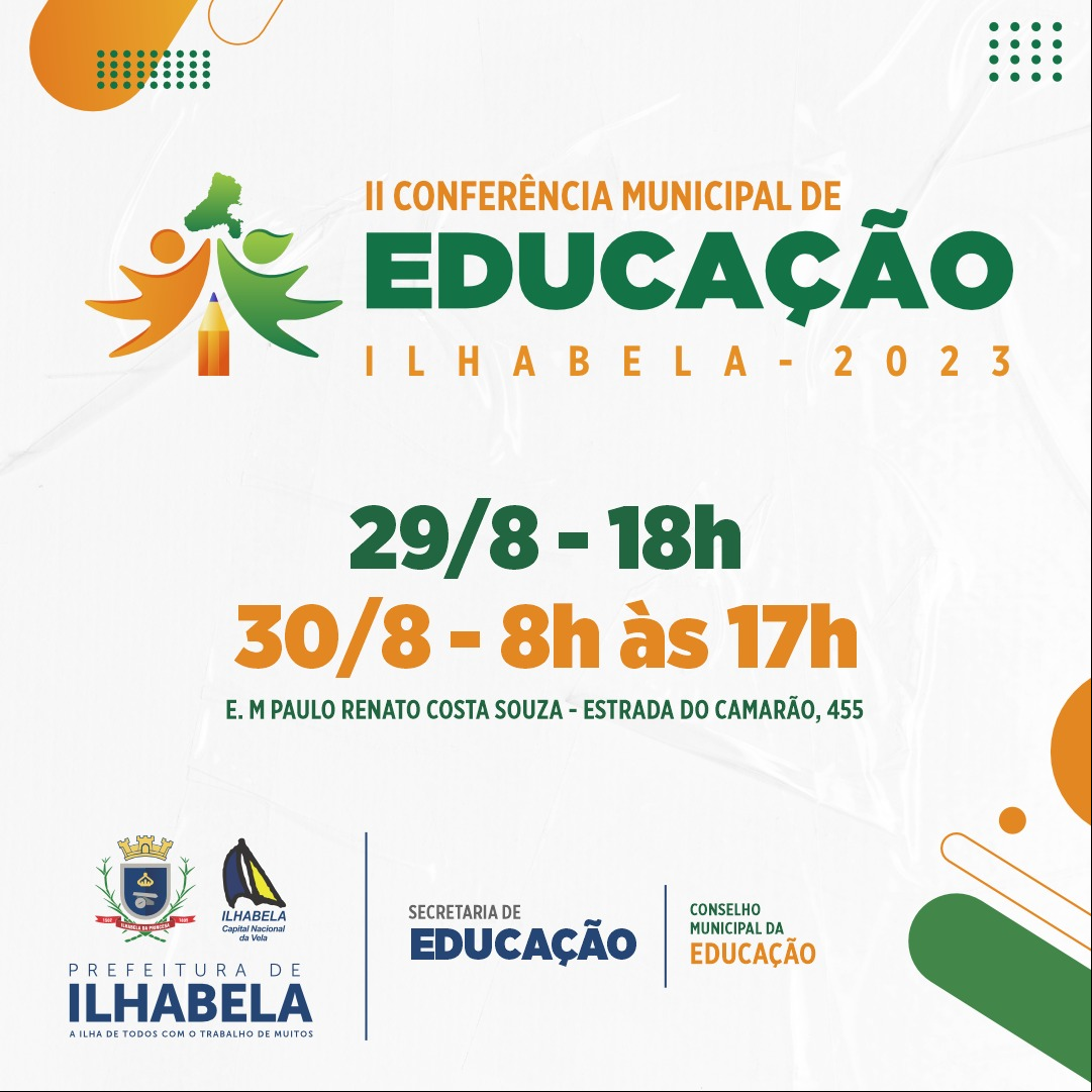 II Conferência Municipal de Educação de Ilhabela está com inscrições abertas