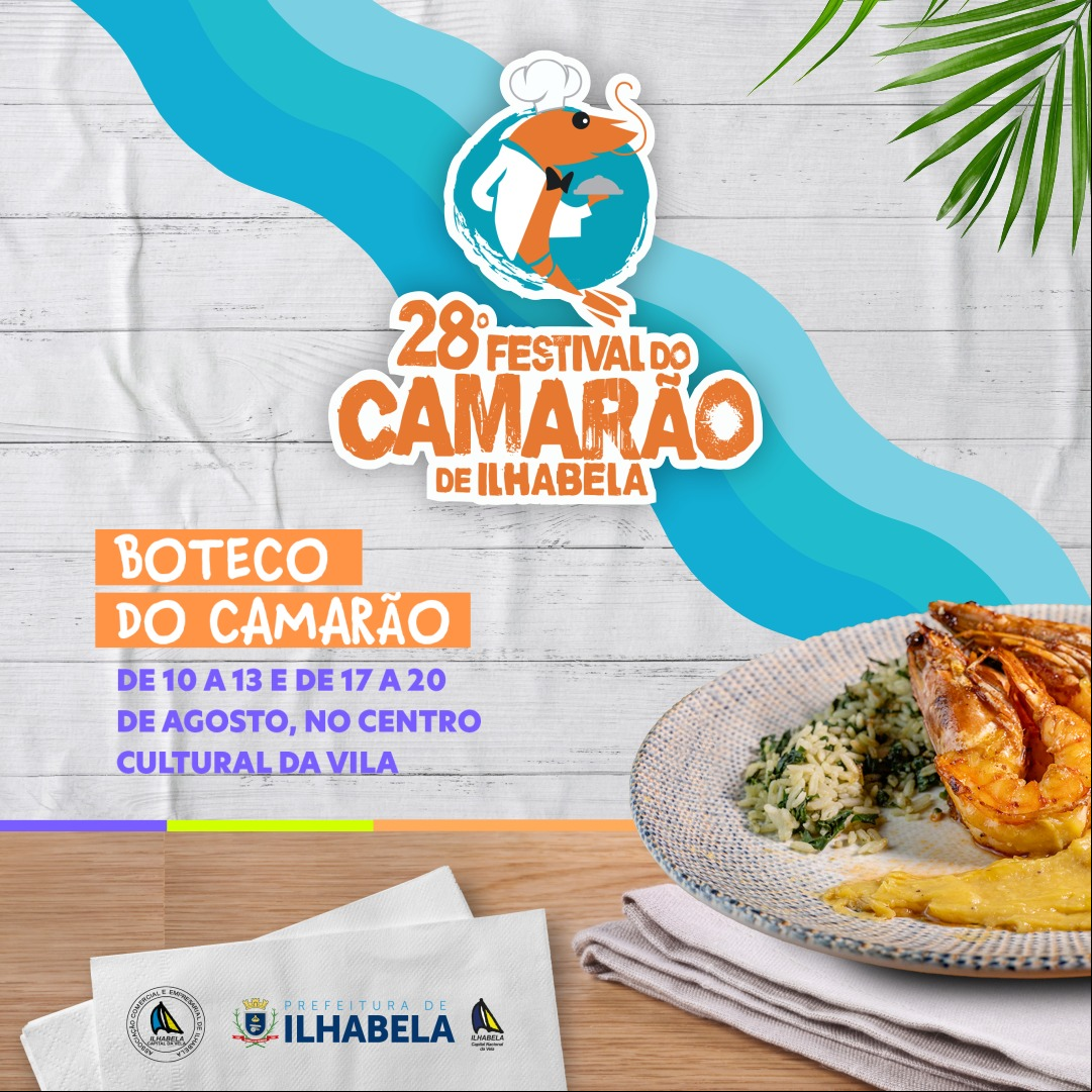 Boteco do Camarão começa nesta quinta-feira em Ilhabela