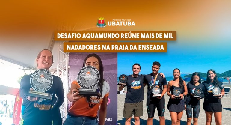 Desafio Aquamundo reúne mais de mil nadadores na Praia da Enseada
